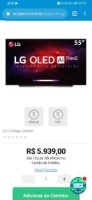 Smart TV LG 55" 4K OLED WiFi Bluetooth HDR | R$5.939