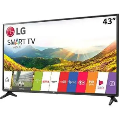 Smart TV LED 43" LG 43lj5500 Full HD com Conversor Digital Wi-Fi integrado 1 USB 2 HDMI Com Webos 3.5 Sistema de Som Virtual Surround Plus - R$1799