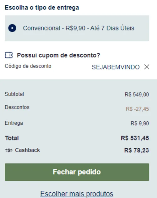 Imagem na descrição da promoção