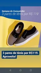 3 tênis por R$119 na Dafiti