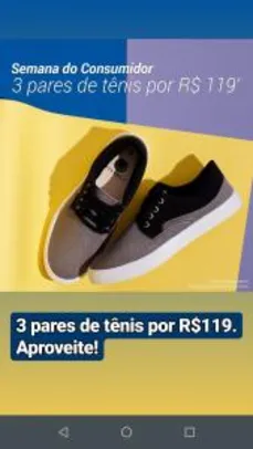 3 tênis por R$119 na Dafiti