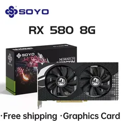 [Moedas] Placa de Vídeo RX 580 8GB 2048SP SOYO - Imposto já incluso