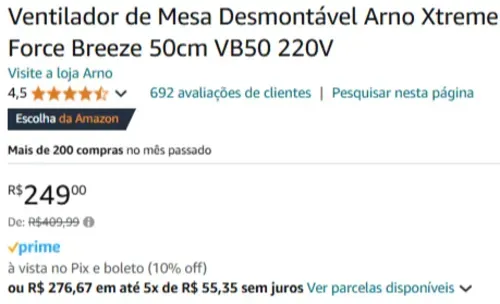 Imagem na descrição da promoção