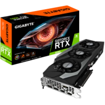 Placa de Vídeo Gigabyte GeForce, RTX 3080 Gaming OC, LHR, 12GB, GDDR6X, DLSS, Ray Tracing, GV-N3080GAMING OC-12GD