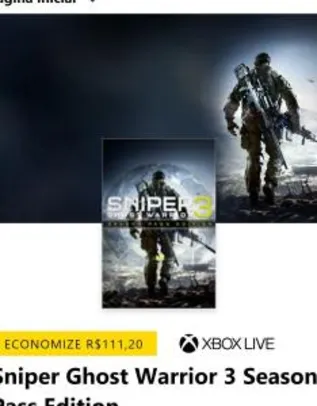 Sniper Ghost Warrior 3 Season Pass Edition [Xbox One]