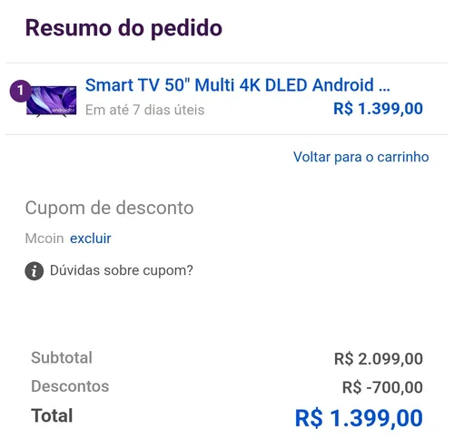 Imagem na descrição da promoção