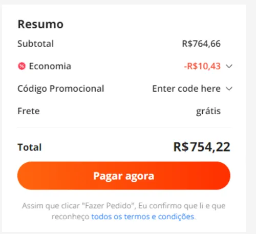 Imagem na descrição da promoção