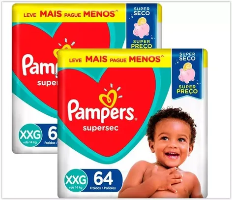 Fralda Pampers Supersec XXG - 128 Unidades