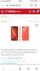 iPhone XR Apple Coral 64GB | R$3.239