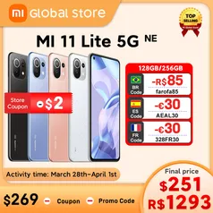 Smartphone Xiaomi 11 Lite 5G NE Smartphone 128GB / 256GB - Versão Global