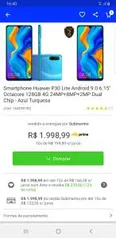 [R$1.318 com AME+APP] Smartphone Huawei P30 Lite 128GB | R$1499