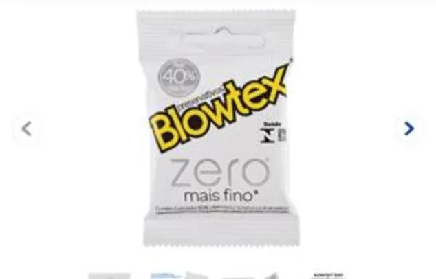 Preservativo Blowtex Zero Com 3 Unidades | R$3,95