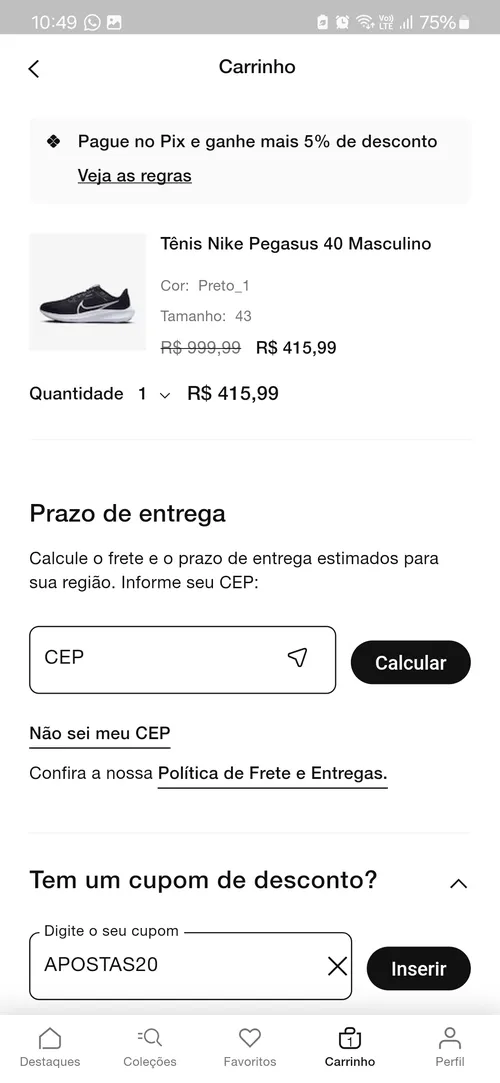 Imagem na descrição da promoção