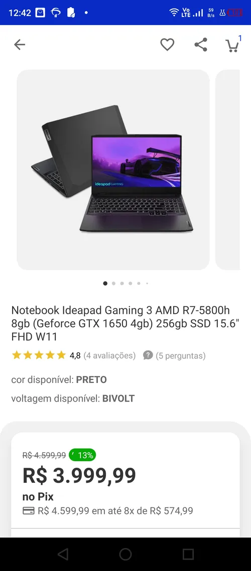 Imagem na descrição da promoção