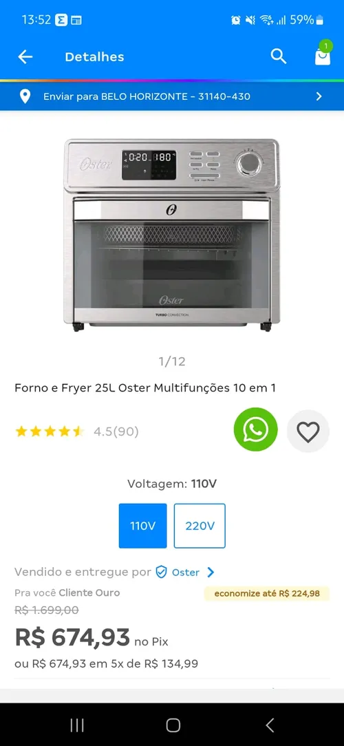 Imagem na descrição da promoção