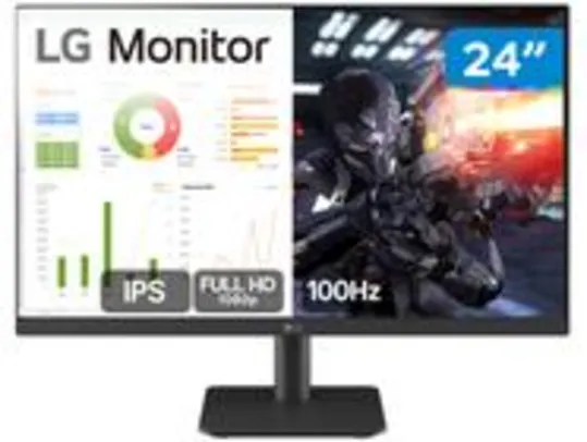 [Cliente Ouro] Monitor PC Gamer 100Hz UltraGear LG 24MS500-B.AWZM 24 Full HD IPS HDMI 24MS500-B