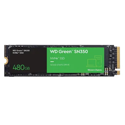 SSD WD Green 480GB, PCIe, NVMe, Leitura: 2400MB/s, Escrita: 1650MB/s