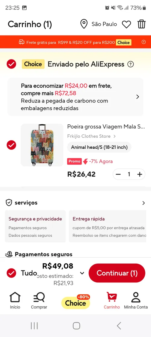 Imagem na descrição da promoção