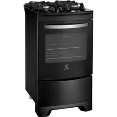 (AME+cartão R$1017) Fogão de Piso Mesa de Vidro Electrolux 4 Bocas 52LPV Preto [R$1200]