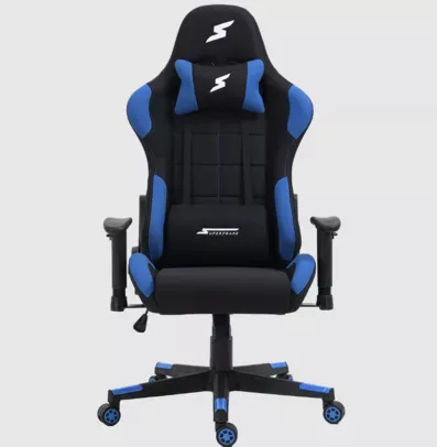 Cadeira Gamer SuperFrame Speed, Classe 4, Reclinável, Tecido, Preto e Azul