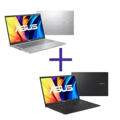 Notebook ASUS Vivobook 15 X1500EA-EJ3665 Transparent Silver + Notebook ASUS Vivobook 15 X1500EA-EJ4242WS Indie Black