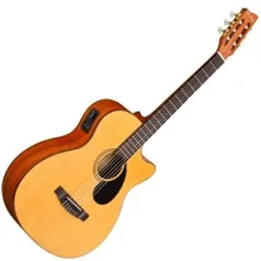 [RicardoEletro] Violão Di Giorgio Monterey Eletroacústico, Caixa Tamanho Mini Jumbo, Cutway, Com Tensor, Cordas Nylon e Tarraxas Niqueladas