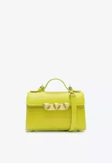 Bolsa Schütz Tiracolo Pequena Vith Couro Amarelo Neon