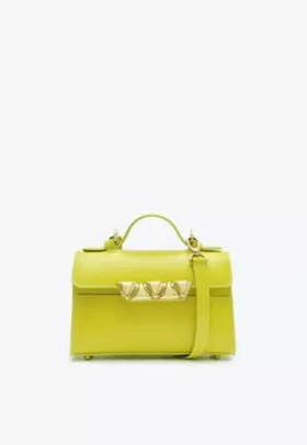 Bolsa Schütz Tiracolo Pequena Vith Couro Amarelo Neon