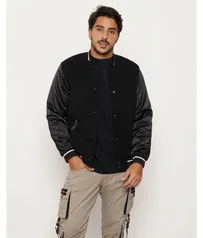 Jaqueta Masculina Bomber Preta