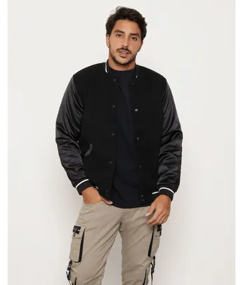 Jaqueta Masculina Bomber Preta