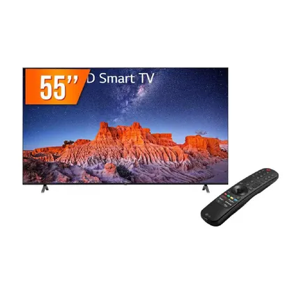 Smart TV LED 55 Ultra HD 4K LG 55UQ801C0SB Wi-Fi Bluetooth hdr ThinQ ai