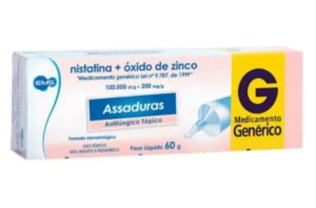 Nistatina+óxido Zinco Pomada 60g Genérico Ems