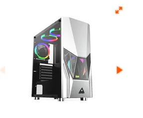 Gabinete Gamer Montech FIGHTER 500, Mid Tower, White, ATX, 4 Fans, Vidro Temperado