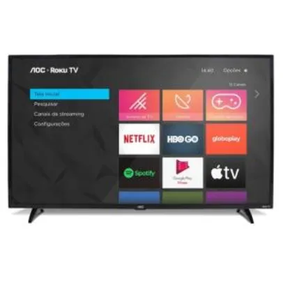 Saindo por R$ 1169: Smart TV 43" Full HD AOC RokuTV 43S5195/78G | R$1.169 | Pelando
