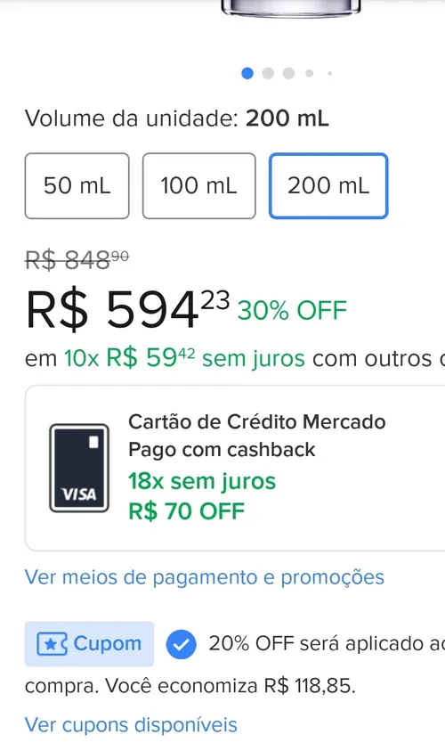 Imagem na descrição da promoção