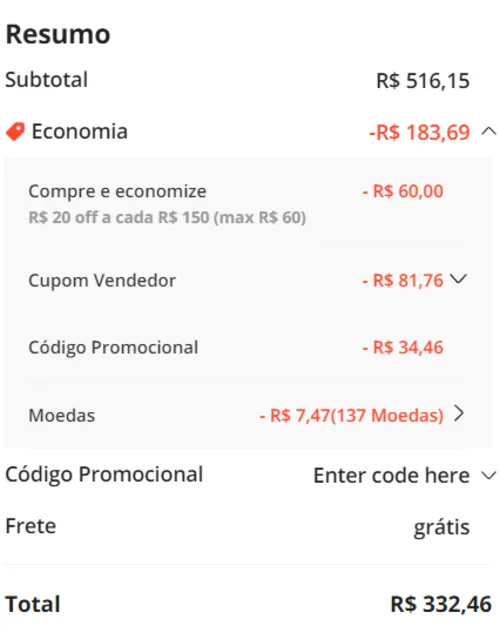 Imagem na descrição da promoção