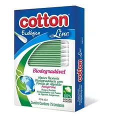 [Prime] Hastes Flexíveis Biodegradável 75 Unid.