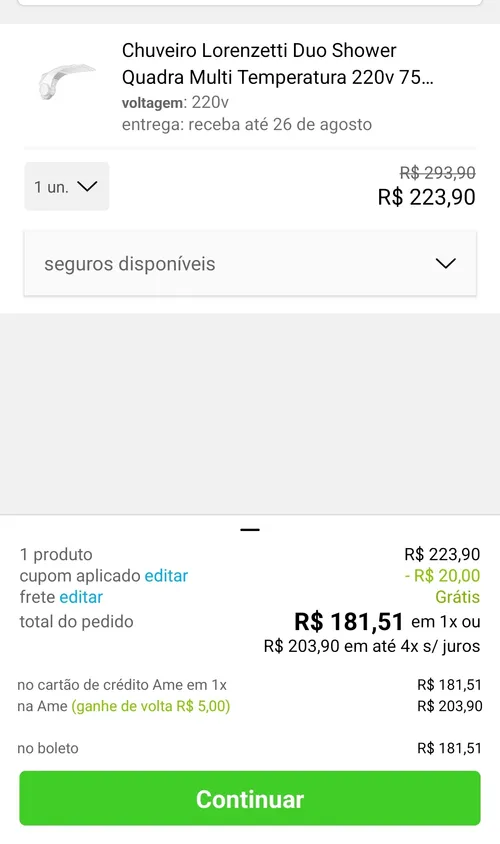 Imagem na descrição da promoção