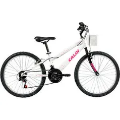 [R$426 Ame + CC Americanas] Bicicleta Caloi Ceci - Tam 12 - Aro 24 - 21v - Branco Perolizado R$449