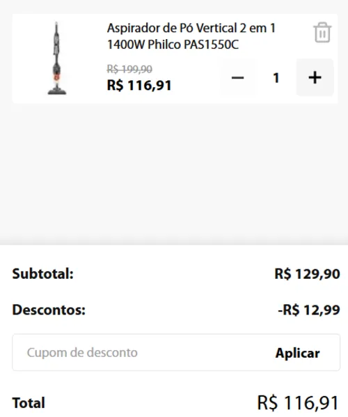 Imagem na descrição da promoção