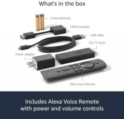 Novo Fire TV Stick com Alexa Voice Remote | R$ 251