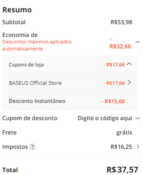 Imagem na descrição da promoção