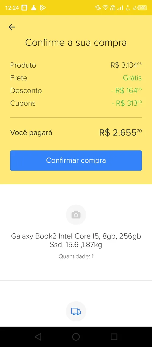 Imagem na descrição da promoção