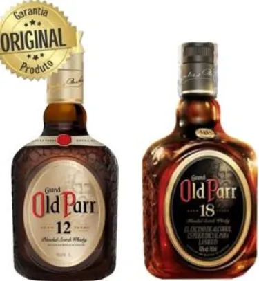 [KIT|COMBO] Whisky Old Parr | 12 Anos 1L + 18 Anos 750ml | R$273