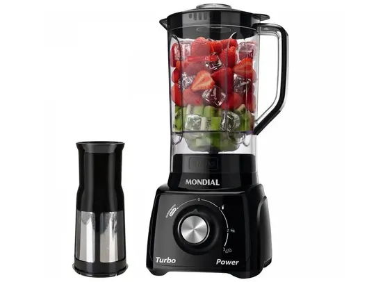 [Magalu]  Liquidificador Mondial Turbo Power L-99 FB Preto com Filtro 3 Velocidades 550W - 110V