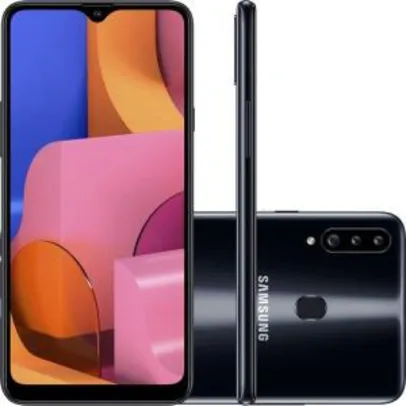 Smartphone Samsung Galaxy A20s 32GB Dual Chip Android 9.0 Tela 6.5" Octa-Core 1.8 GHz 4G Câmera Tripla 13.0 M - Preto