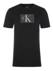 Camiseta Calvin Klein Jeans Issue Logo Grey Block Preta