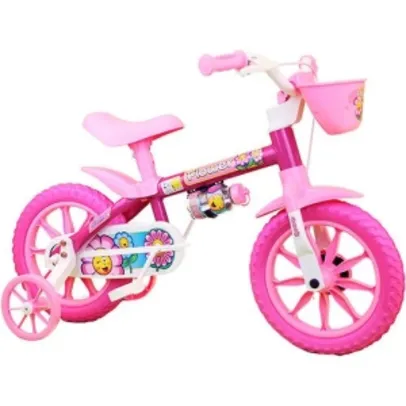 Bicicleta Infantil Nathor Feminina Flower Aro 12 por R$86