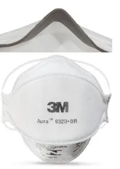 10 Máscaras pff2(n95) 3M Aura 9320 com espuma no clipe nasal para vedação e conforto