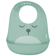 Buba, - Verde, Babador De Silicone Com Pega Migalhas Gumy Bebê Unissex, Verde (Green), Único